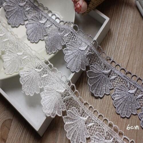 5yards/Lot Free shipping water soluble lace trim Beige or Gray clothing accessories fabric-SSHB