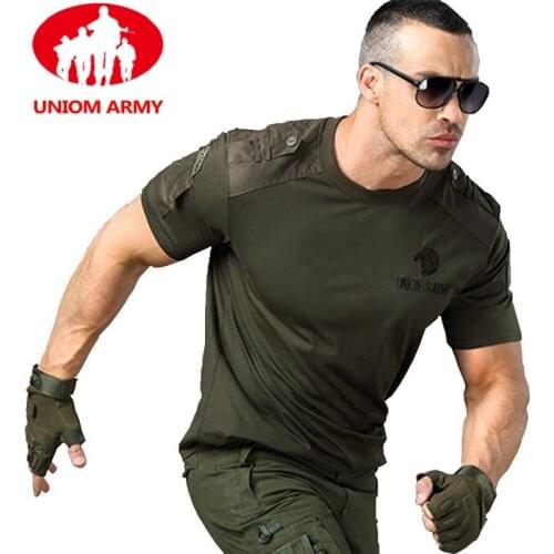 Army T Shirt Military Tshirt Style Tactical T-shirt Urban Mens Green for Men Cargo Uniform Short Sleeved Male Tee TShirt Black