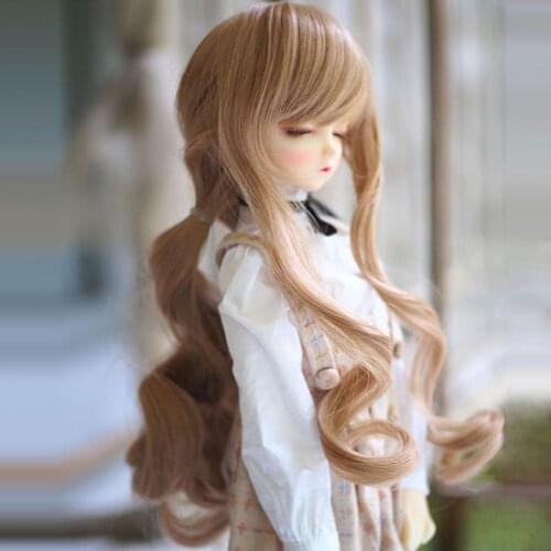 1/3 1/4 1/6 New Style Bjd SD Doll Wig High Temperature Wire Lovely Wavy BJD Super Hair Wig