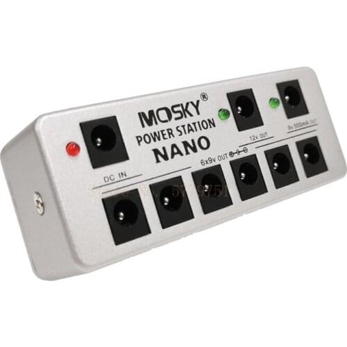 Mosky NANO Power Station Power Supply For 12V/9V Guitar Effect Pedal 8 Outputs Support Guitar Pedal Power Supply Guitar Part