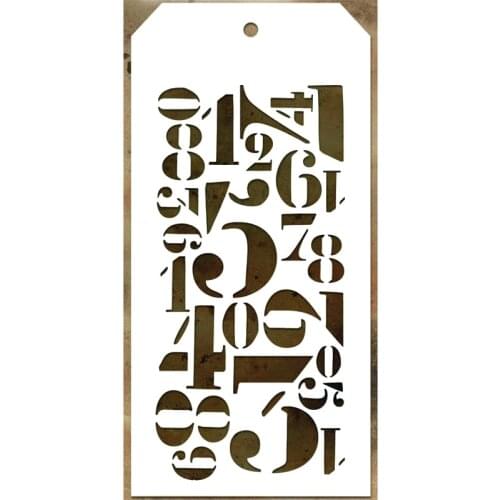 2021 New Label Tag Plastic Stencil For Craft Making Number Pattern Scrapbooking Background Greeting Card No Metal Cutting Dies