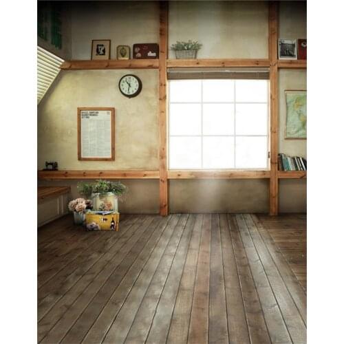 5x7ft Wooden Floor Old Room Photography Backdrops Photo Props Studio Background