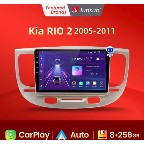 Junsun V1 2G+32G Android 10.0 RDS For Kia RIO 2 RIO2 2005 - 2011 Car Radio Multimedia Video Player Navigation GPS 2 din dvd