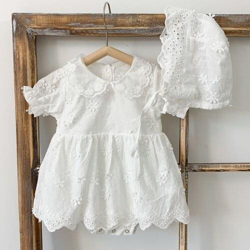 New Summer Newborn Infant Lace Cute Baby Girls Rompers Clothing Kids Girl Short Sleeve Rompers Clothes 0-3Yrs