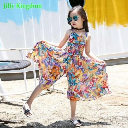 Summer 2018 Kids Dresses For Girls Fashion Girls Dresses Floral Bohemian Girl Dress Princess Novelty Kids Clothes Girls Clothes
