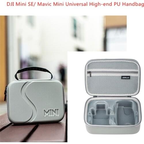 DJI Mini SE/Mini High-end PU Handbag Body Remote Control Storage Bag Two-Way Zipper Waterproof Carrying Case Accessories