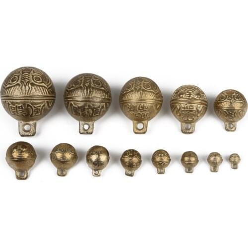 Many Size Classic Retro Style Brass Bell Good Luck Copper Jingle DIY Bracelet/ Anklet/Necklace For Pet Pendant&Decro Accessory