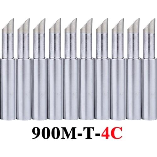 10Pcs/lot 900M-T-4C Soldering Iron Tip Lead-free Welding Sting Solder Tips for 936 BGA Soldering Rework Station