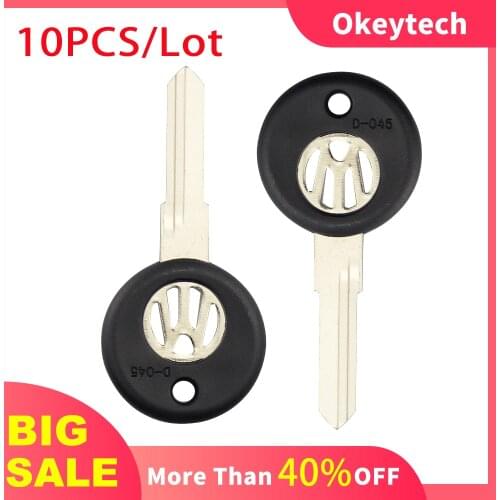 OkeyTech 10PCS Original Remote Key Shell for VW Volkswagen MK2 MK3 Golf GTI 8V 16V Jetta GLI Golf Uncut Right/Left Blank Blade