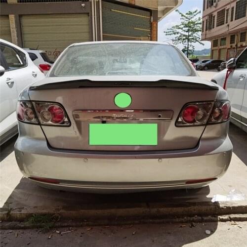 Use For Mazda 6 Spoiler 2003--2013 Year Old M6 Glossy Black Real Carbon Fibre Rear Wing Spoiler Psm Style Accessories Body Kit