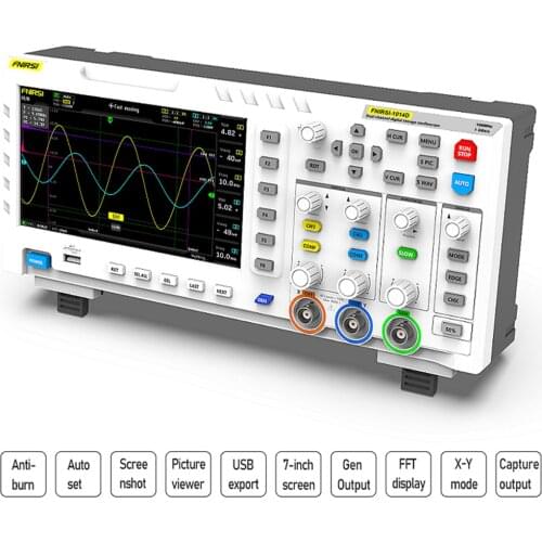 FNIRSI 1014D Portable Digital Oscilloscope 2 In 1 Dual Channel Input Signal Generator Desktop Oscilloscope 1GSa/s Sampling Rate