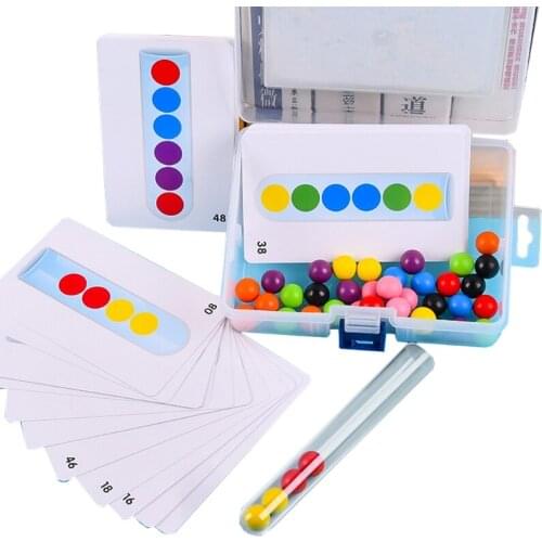 Clip beads test tube toy children logic concentration fine motor training game Montessori teaching aids educational toy for kids