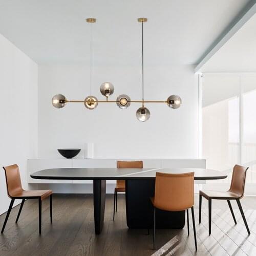 Modern minimalist creative personality restaurant glass Nordic Pendant Lights bar art strip lighting WF10291035