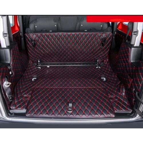 High quality! Full set car trunk mats for Jeep Wrangler JL 2 door 2021-2018 durable cargo liner boot carpets for Wrangler 2020