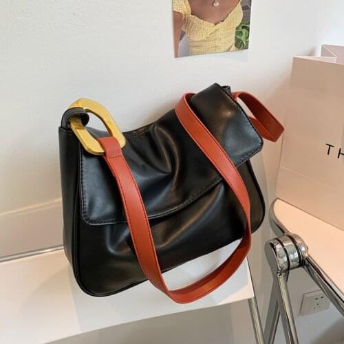 High Quality Soft PU Leather Crossbody Bags for Women Casual Travel Ladies Handbags 2021 New Vintage Shoulder Bag Female Purses