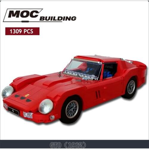 High-Tech Classic Super Car 250 GTO 1962 Red Transportation MOC Building Blocks Kids DIY Vehicle Block Model Toys For Children