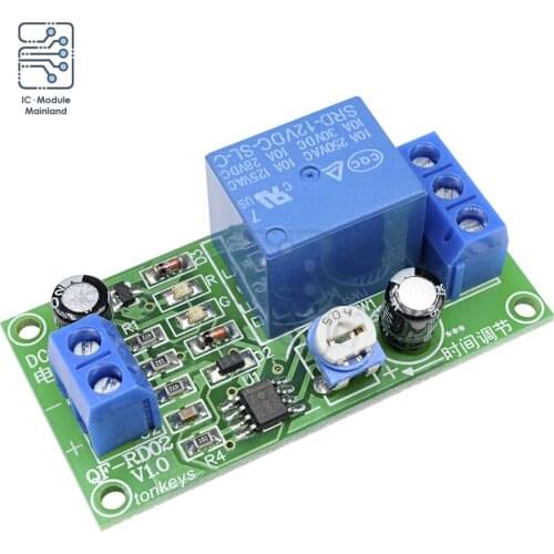 DC 12V 1 Channel Relay Board Cycling Timer Delay Relay Module 0-60s Adjustable NE555 Trigger Delay Time Relay Shield for Arduino