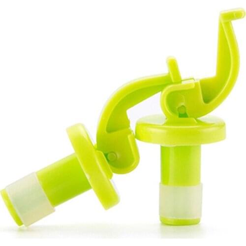 2Pcs/Set Wine Bottle Stopper Creative Beer Wine Cork Champagne Stopper Food Grade Silicone Bottle Cap Wine Accessories Bar Tools