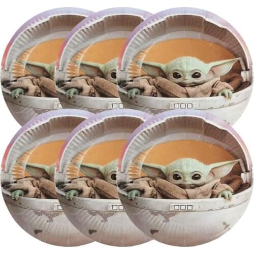 2 style 10pcs Party Plates For star wars Galaxy wars Party Supplies Yoda baby toys for children