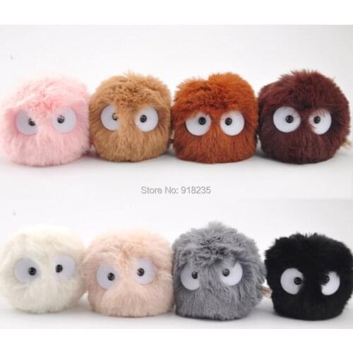 20/Lot Lovely 8 Styles My Neighbor Totoro Dust Soot 8CM Doll Pendant Keychain Plush Stuffed Toys