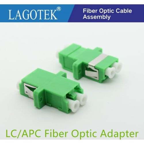 25/50/100/200Pcs LC APC Duplex single-mode Fiber optic Adapter LC Optical fiber coupler LC APC Fiber flange LC connector