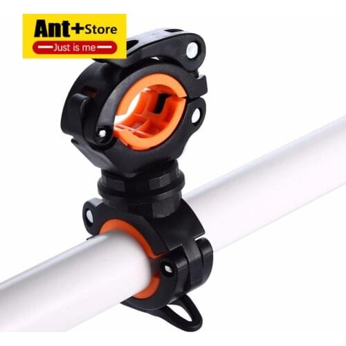 360 Degree Rotation Adjustable Bike Front Lamp Bracket Bicycle Handlebar Quick Release Light Mount Clamp Clip Flashlight Holder