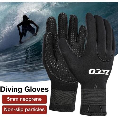 5MM Neoprene Diving Gloves Wear-resistant Spearfishing Diving Snorkeling Mittens Non-slip Boating Surfing Gloves