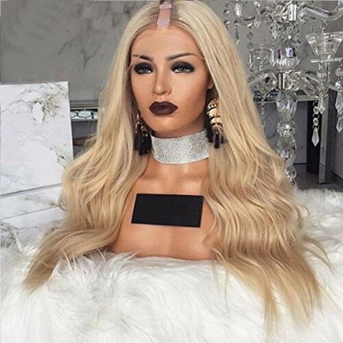 613 Honey Blonde Body Wave Human Hair U Part Wigs 28 30 inch Human Hair Wig Malaysian Hair 1"x4" U Part Wigs Glueless Remy 180