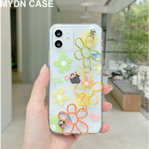 Flower Bracelet Side Fresh Pattern Phone Cases for Iphone 12 Xr Xs Max 7 8 Plus X 11 12 Pro Max Mini Soft TPU Cover Fundas Coque
