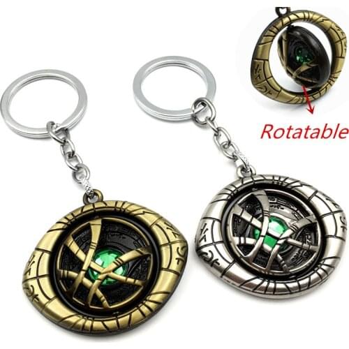 Movie Keychain New Rotatable Key Chains Eye Of Agamotto Keyring Pendant llaveros For Men Women Jewelry Gifts