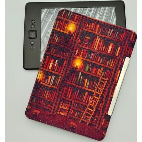GAUGGER Painted Case for Kindle (4 Gen,2011 and 5 Gen,2012) Keyboard Version - The Thinnest Lightest PU Leather Cover