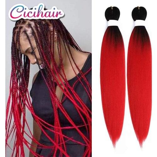 CICIHAIR 6pcs 24" Pre Stretched Braiding Hair Synthetic Jumbo Braid Hair Hair Extension Extensions Easy to Braiding Twist Hair