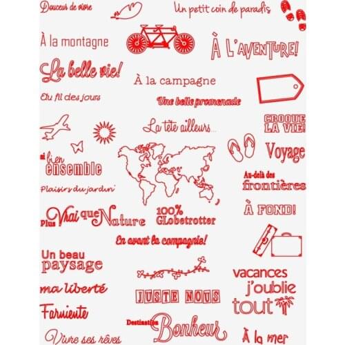 The French Transparent Clear Silicone Stamp/Seal for DIY scrapbooking/photo album Decorative clear stamp sheets HEM1