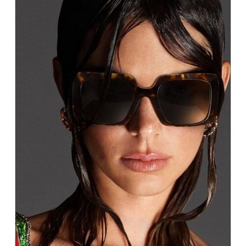 Square Brand Womens Glasses Fashion Sexy Leopard Ladies Sunglasses Brand Designer Oversized Travel Sunglasses Goggle UV400