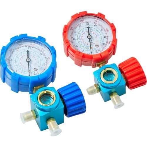 Air Conditioning Refrigerant Pressure Gauge R22 R410a R134A 1/4 Auto Car Set Tool