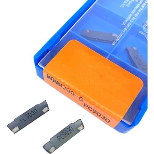 MGMN200 G pc9030 10PCS Grooving Carbide Inserts MGMN 200 Lathe Cutter Turning Tool Parting and Grooving Tools Parting off