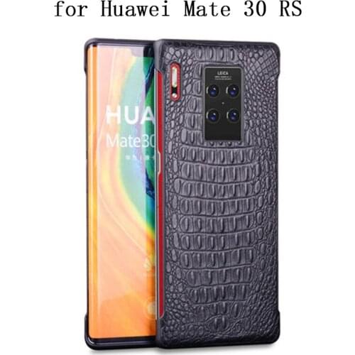 Crocodile Fashion Phone Case forHuawei Mate 30 RS Genuine Leather Cover Shell forHuawei Mate 30RS Slim Back Skin Mate30rs