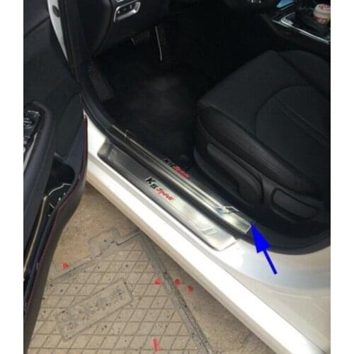 Fit For Kia Optima 2016-2018 Stainless Inside Door Sill Scuff Plate Silver Steel