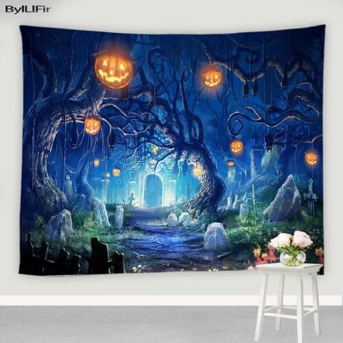 Halloween Party Wall Hanging Pumpkin Tapestry Home Decorations Decor Curtains Bedroom Blanket Holiday Gifts Bedroom Tapestries