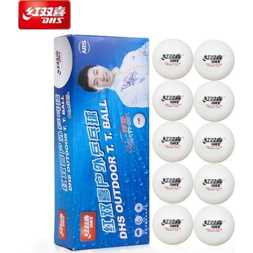 New 20 Balls DHS OUTDOOR Table Tennis Balls (All Weather, Seamed ABS 40+ Balls) Plastic Ping Pong Balls Rated 5.0 /5 Base