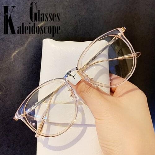 Anti Blue Light Round Glasses Frame Women Men Vintage Clear Lens Spectacles Frames Fashion Femlae Metal Retro Optial Eyewear
