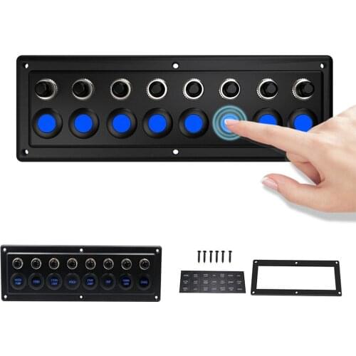 12V 24V LED Touch Screen Panel Waterproof Touch Control Panel Box With Switch For RV Cars Marines Ships Yachts Motorhomes Buses