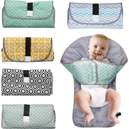 Portable Diaper Changing Pad Clutch for Newborn Foldable Clean Hands Changing Station Kit Soft Flexible Travel Mat Baby Care