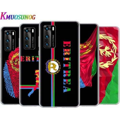 Transparent Cover Eritrea National Flag For Huawei P40 Lite E P30 P20 P10 P9 P8 Pro Plus Lite mini 2019 Phone Case