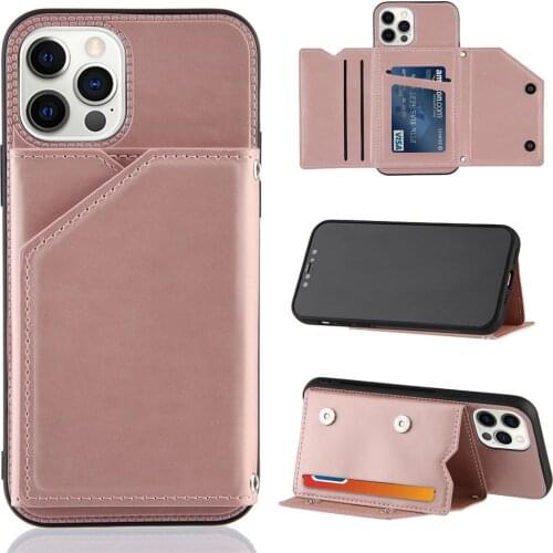 Business PU Leather Phone Case For iPhone 11 12 Mini 11 Pro Max X XS Max XR 7 8 Plus SE 2020 Wallet Card Slot Stand Cover Case
