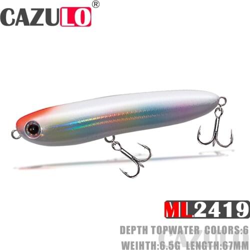 Floating Pencil Fishing Lure Accesorios Isca Artificial Weights 6.5g 67mm Baits Topwater De Pesca Articulos For Blackfish Leurre