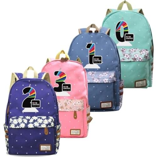 Mochilas Anime UN Team Backpack Floral Canvas Now United Bag Pack Bookbag School Bags for Teenage Girls Now United-Better Album
