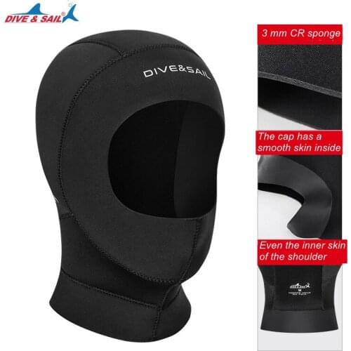 3MM Neoprene Professional Uniex CR Fabric Diving Hat UnderWater Cold-Proof Wetsuits Head Cover Helmet Surfing Kayaking Swim Hats