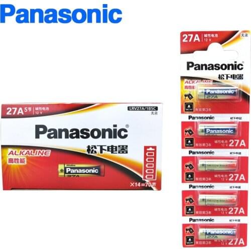 20pcs/lot Panasonic A27 27A 12V Ultra Alkaline Battery 27AE 27MN High Capacity Doorbell Alarm Remote Control Batteries Cell