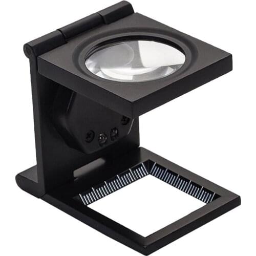 10x Scale Magnification 2 LED Lupa Optical Lenses Magnifying Glass Foldable Scale Magnifier Illumination Light Printing fabric